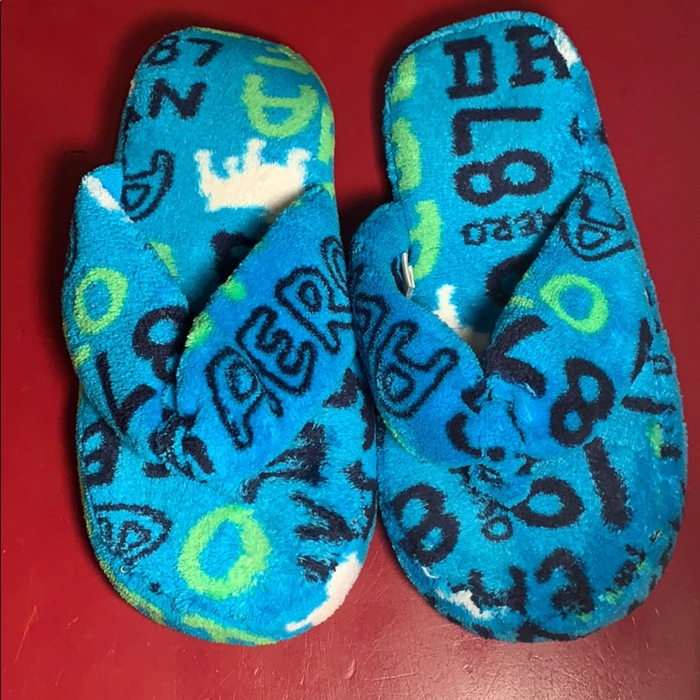 Aeropostale Flip Flop Slippers Blue